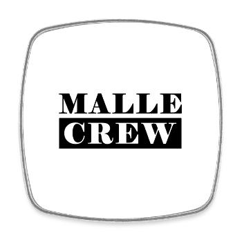 Malle Crew - Viereckiger Kühlschrankmagnet - Weiß - Vorne