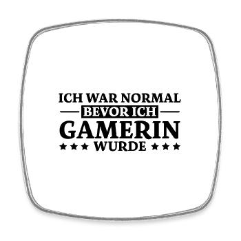 Gamerin Spruch Videospiel Sprüche Gamerin Geschenk - Viereckiger Kühlschrankmagnet - Weiß - Vorne
