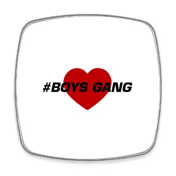 Boys Gang Herz Liebe - Viereckiger Kühlschrankmagnet - Weiß - Vorne