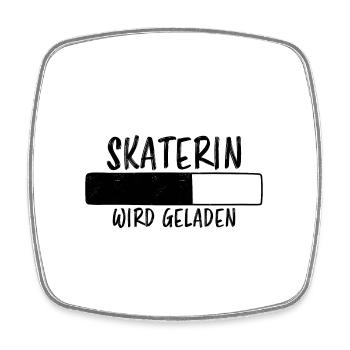 Skaterin Spruch Skating Lustiges Skaterin Geschenk - Viereckiger Kühlschrankmagnet - Weiß - Vorne