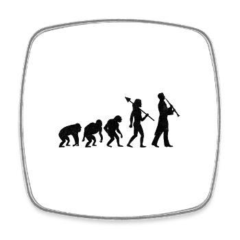 Oboe Player Oboe Evolution Marching Band Instrumen - Square fridge magnet - white - Front