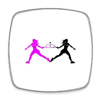 Tennis Player Silhouette - Square fridge magnet - white - Front