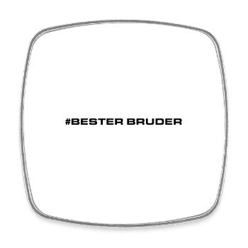 Bester Bruder Herzen Liebe - Viereckiger Kühlschrankmagnet - Weiß - Vorne