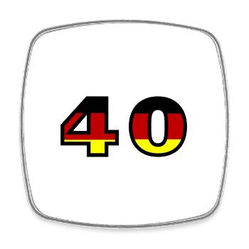 40 Number Germany Jersey - Square fridge magnet - white - Front