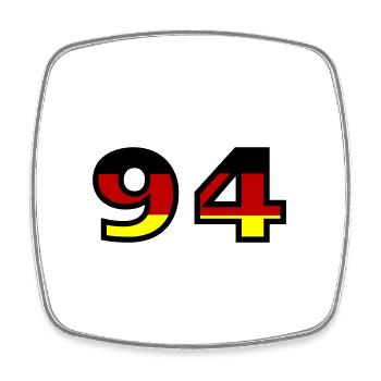 94 Number Germany Jersey - Square fridge magnet - white - Front