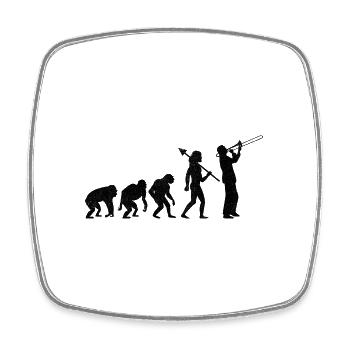 Posaunist Posaunist Evolution Marching Band - Viereckiger Kühlschrankmagnet - Weiß - Vorne