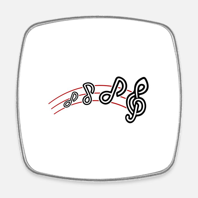 Musical Notes Symbol Music - Square fridge magnet - white