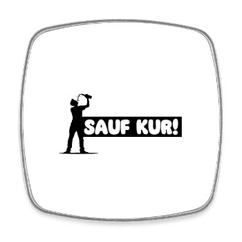 Sauf Kur Party - Viereckiger Kühlschrankmagnet - Weiß - Vorne