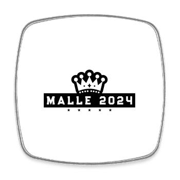 Malle 2024 Krone Urlaub - Viereckiger Kühlschrankmagnet - Weiß - Vorne