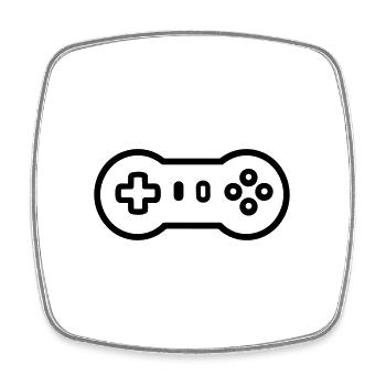 Video game controller - Square fridge magnet - white - Front