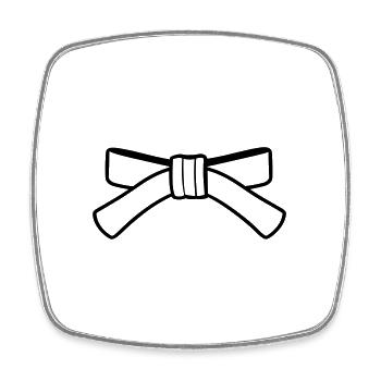 Gürtel - Viereckiger Kühlschrankmagnet - Weiß - Vorne