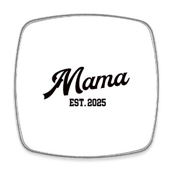 Mama 2025 Erster Muttertag Ich Werde Mutter Mom - Viereckiger Kühlschrankmagnet - Weiß - Vorne