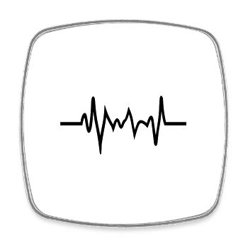 Frequency - Square fridge magnet - white - Front