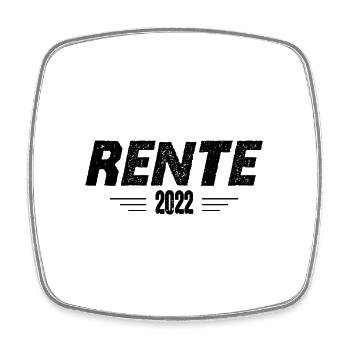 Rente 2022 - Viereckiger Kühlschrankmagnet - Weiß - Vorne