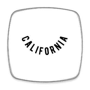 Californie - Magnet carré - blanc - Devant