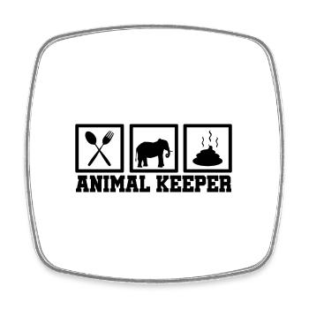 Retro Graphic Animal Keeper Zoo Keeper Animal Love - Viereckiger Kühlschrankmagnet - Weiß - Vorne