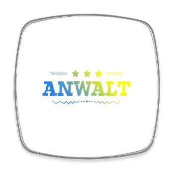 Anwalt Beruf - Viereckiger Kühlschrankmagnet - Weiß - Vorne