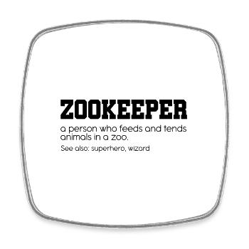 Definition Graphic Animal Keeper Zoo Keeper Animal - Viereckiger Kühlschrankmagnet - Weiß - Vorne