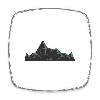 Berge - Viereckiger Kühlschrankmagnet - Weiß - Vorne