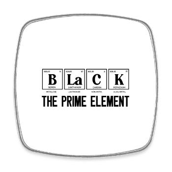 Black Prime Element Black Periodic Table Funny - Square fridge magnet - white - Front