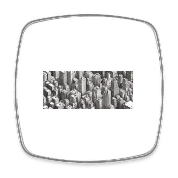Town - Square fridge magnet - white - Front