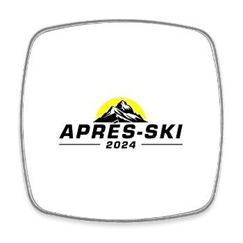 Apres Ski 2024 - Viereckiger Kühlschrankmagnet - Weiß - Vorne