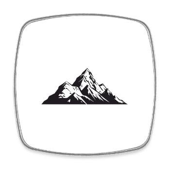 Mountains Alps Symbol - Square fridge magnet - white - Front