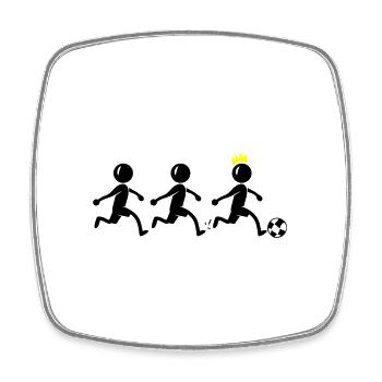 Fussballer Team Verein Spieler - Viereckiger Kühlschrankmagnet - Weiß - Vorne