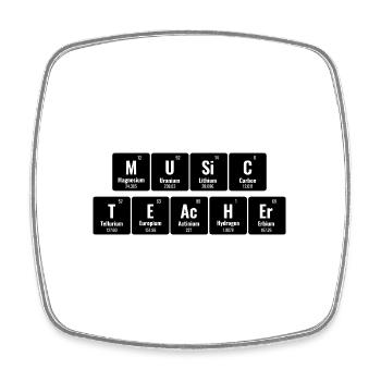 Periodical Table Of Elements Music Teacher Class M - Square fridge magnet - white - Front