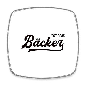 Bäcker 2025 Beruf Bäckerei Lehre Lehrling Konditor - Viereckiger Kühlschrankmagnet - Weiß - Vorne