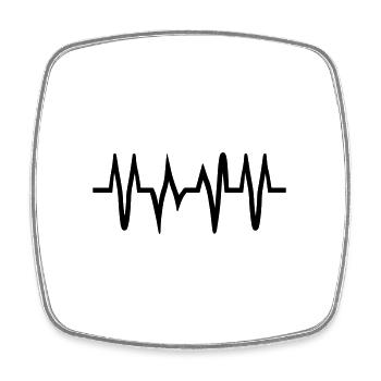 Heartbeat - Square fridge magnet - white - Front