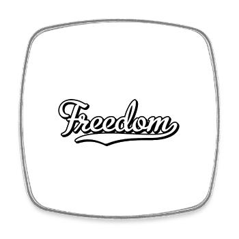 Freedom - Viereckiger Kühlschrankmagnet - Weiß - Vorne