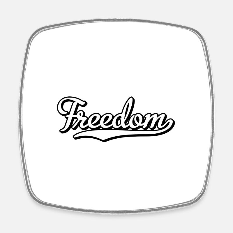 Liberté - Magnet carré - blanc
