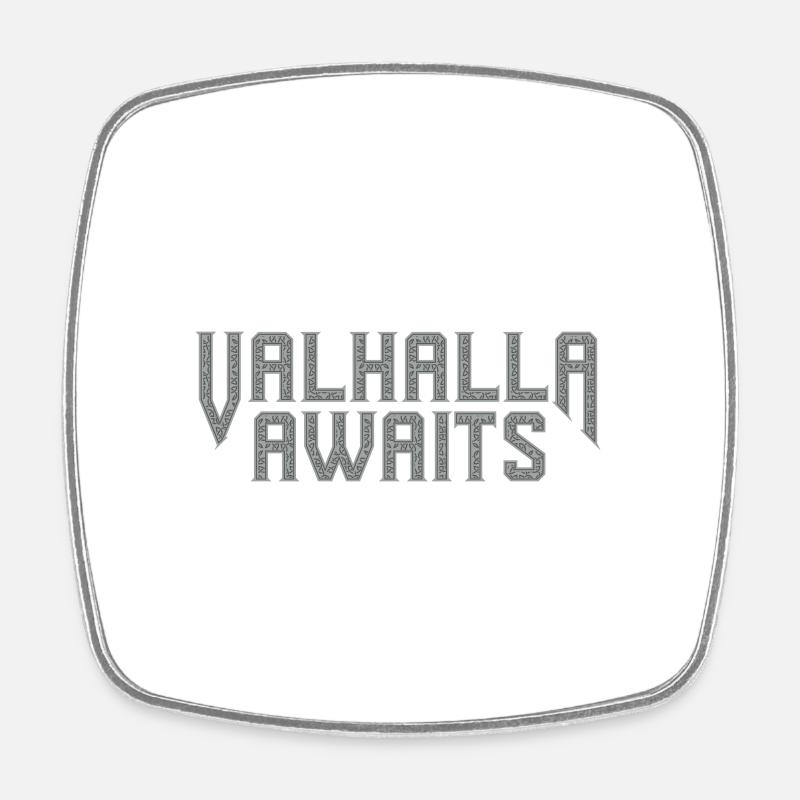 Valhalla Awaits - Viereckiger Kühlschrankmagnet - Weiß