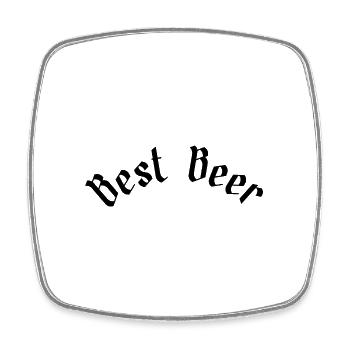Best Beer - Viereckiger Kühlschrankmagnet - Weiß - Vorne
