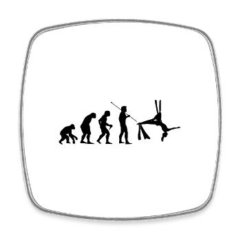 Evolution Graphic Gymnast Gymnastics Acrobat Acrob - Viereckiger Kühlschrankmagnet - Weiß - Vorne