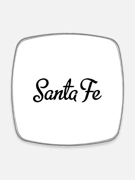 Santa Fe - Viereckiger Kühlschrankmagnet - Weiß