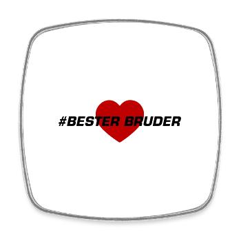 Bester Bruder Herz Liebe - Viereckiger Kühlschrankmagnet - Weiß - Vorne