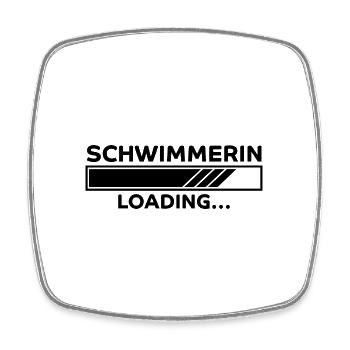 Schwimmerin Spruch Schwimmen Schwimmerin Geschenk - Viereckiger Kühlschrankmagnet - Weiß - Vorne