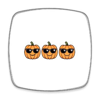 Citrouille Halloween Cool - Magnet carré - blanc - Devant