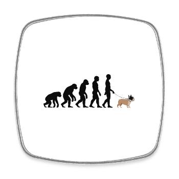 French Bulldog - Square fridge magnet - white - Front
