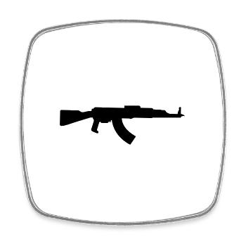 Rifle icon icon - Square fridge magnet - white - Front