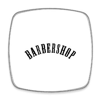 Barbershop - Viereckiger Kühlschrankmagnet - Weiß - Vorne
