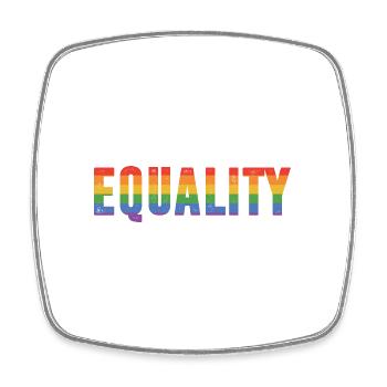 Equality Gay Pride Lgbtq Rainbow Transgender Bisex - Viereckiger Kühlschrankmagnet - Weiß - Vorne