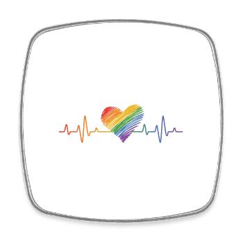 Equality Gay Pride Lgbtq Rainbow Transgender Bisex - Viereckiger Kühlschrankmagnet - Weiß - Vorne