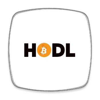 Bitcoin Plan B BTC Satoshi Crypto Hodl Maximalist - Square fridge magnet - white - Front
