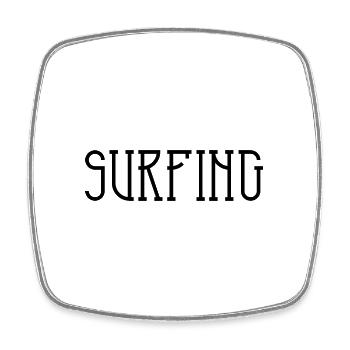 Surfing - Square fridge magnet - white - Front