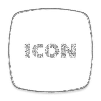 ICÔNE - Magnet carré - blanc - Devant
