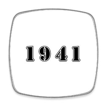 1941 Jahr Geburtstag - Viereckiger Kühlschrankmagnet - Weiß - Vorne