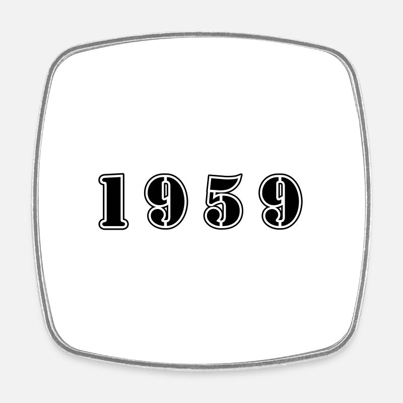 1959 year birthday - Square fridge magnet - white